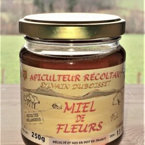 Miel de récolte fleurs mélangées  250g